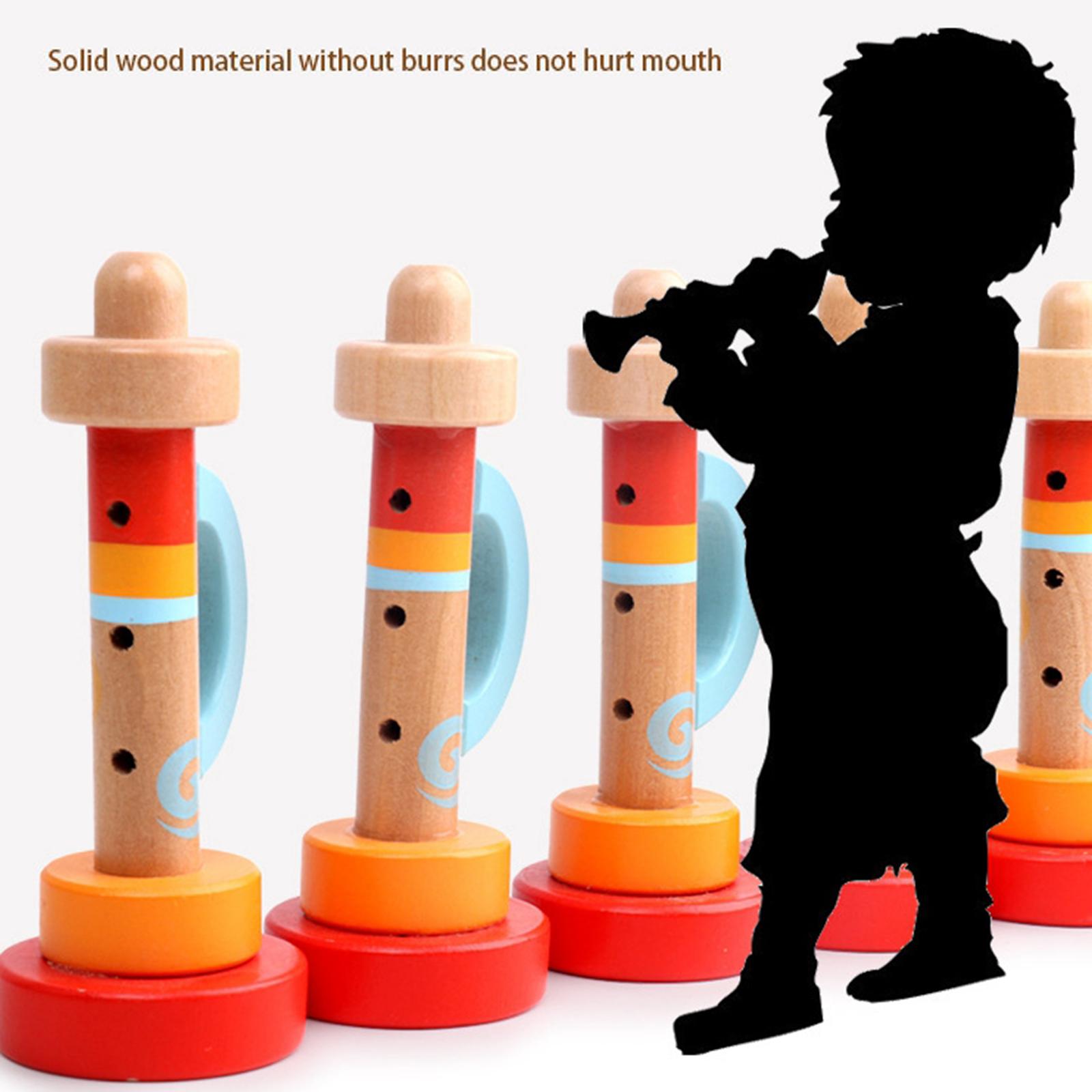 Trompeta de madera para niños, - Musical Instrument Bugle reseña y precio